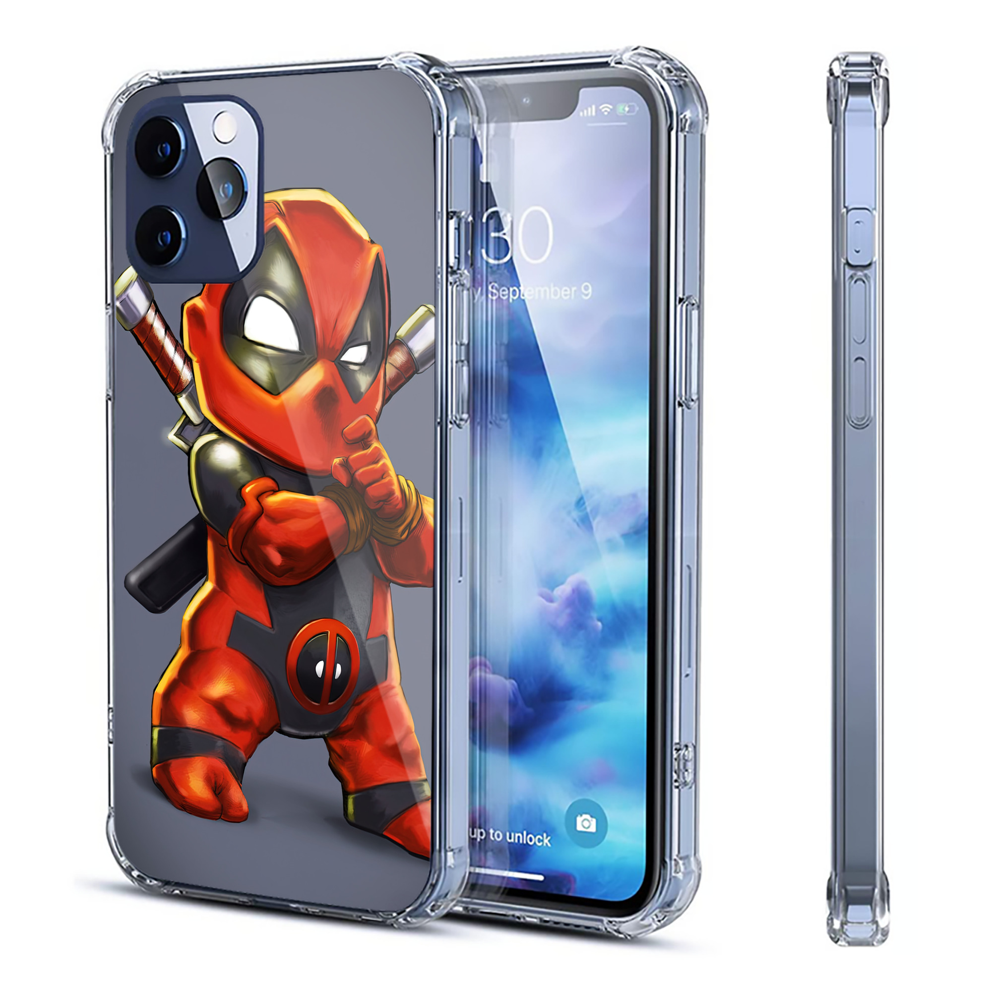 （画像用） Deadpool デッドプール 【iPhone 12シリーズ対応】透明スマホケース（クリアソフトケース）